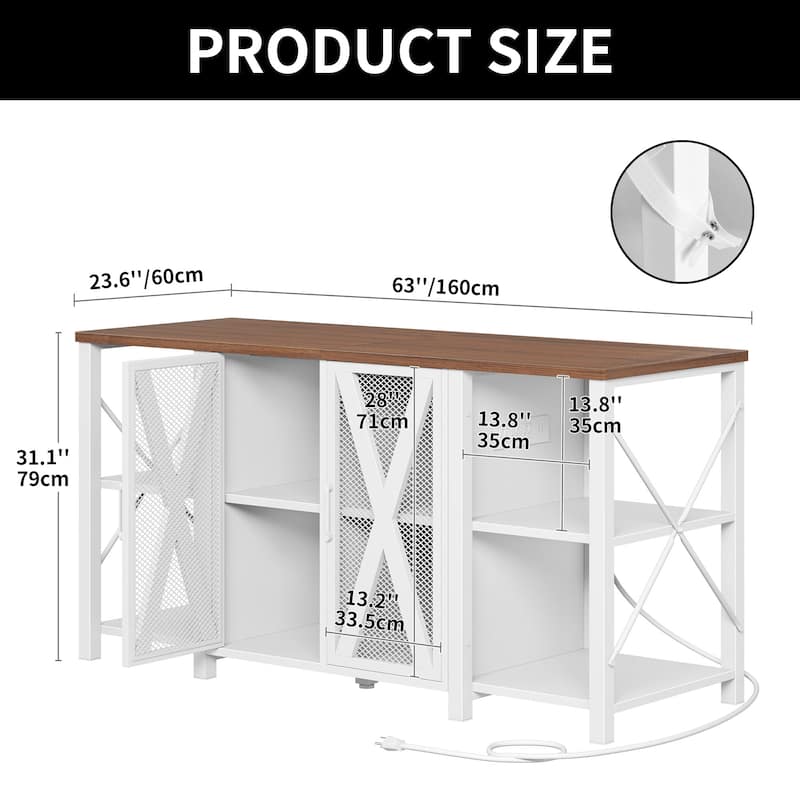 Aquarium Stand Fish Tank Stand For 75-120 Gallon Aquarium Tank with LED Light