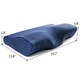 preview thumbnail 4 of 5, Breathable Memory Foam Sleep Pillow Contour Cervical Neck Support - Navy Single