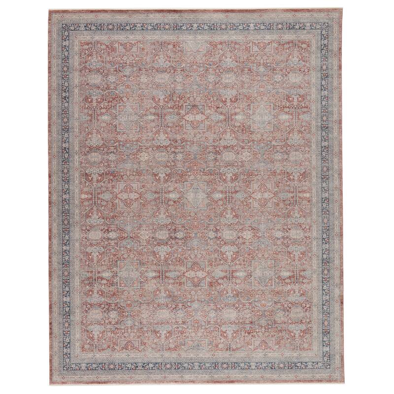 Jenson Oriental Area Rug - 6' 3" x 9' 6" - Red/Gray - Runner/Rectangle