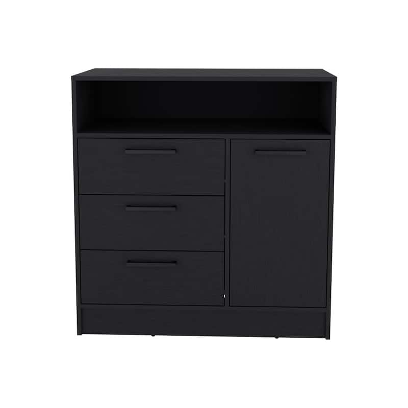 Drawer Dresser for Living Room ,Apartment, Bedroom, Black - Black
