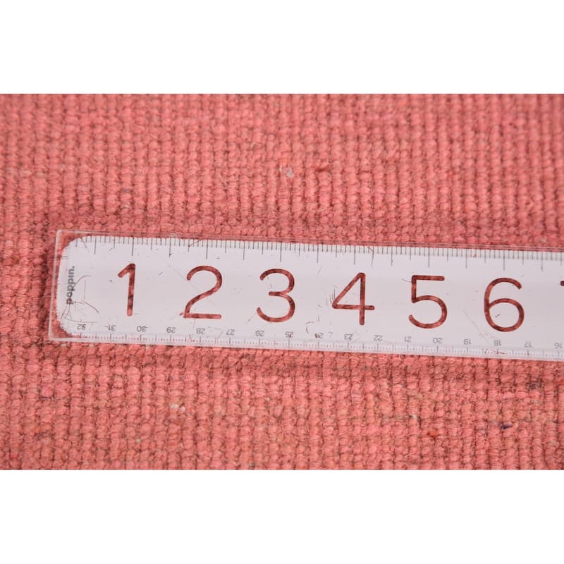 Pink Salmon Modern Gabbeh Oriental Area Rug Handmade Wool Carpet - 8'1" x 11'4"