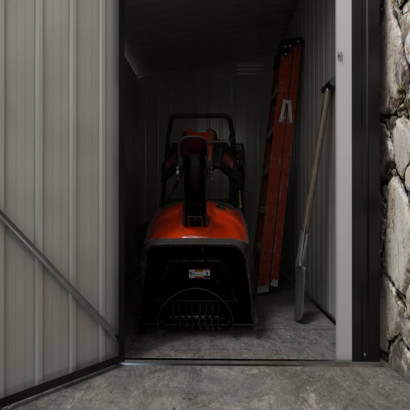 QQ 4' x 8' Metal Outdoor Storage Shed