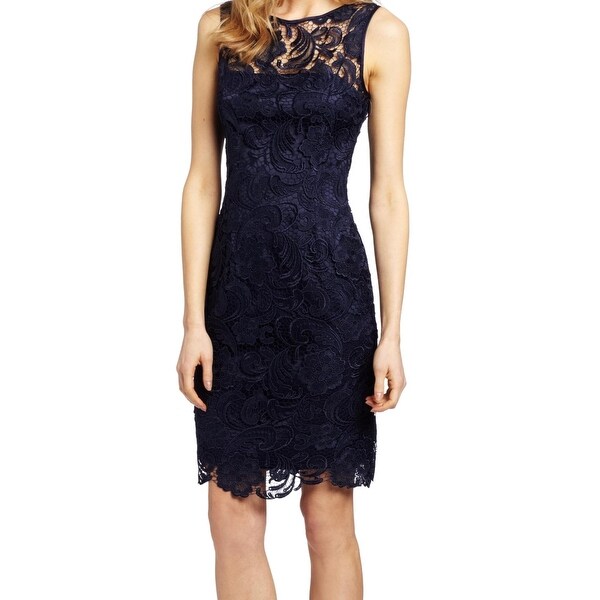 navy blue adrianna papell