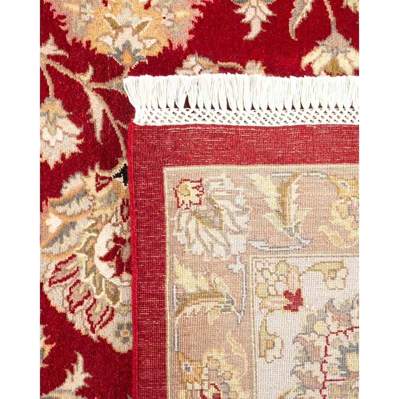 Overton Hand Knotted Wool Traditional Oriental Red Area Rug - 9' x 12'
