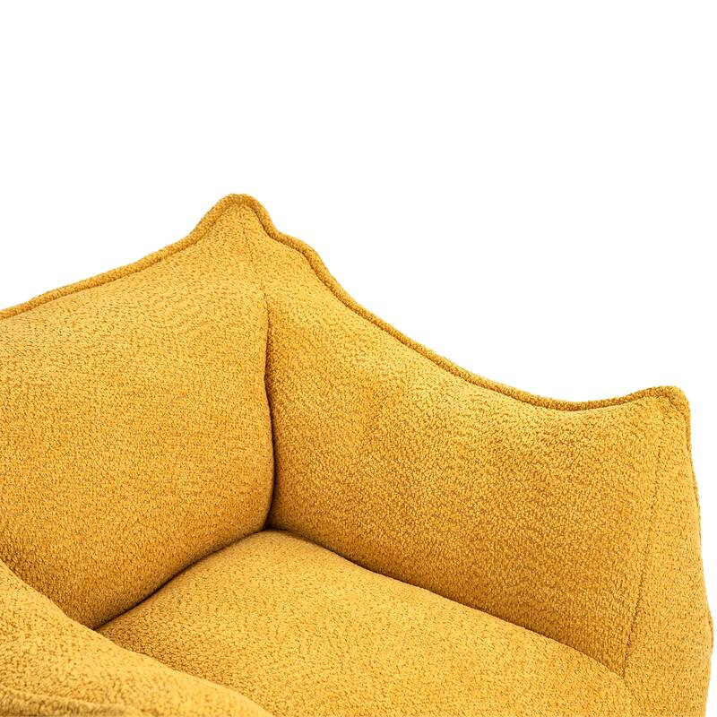 GDFStudio - COOLMORE Boucle Bean Bag Chair with Memory Foam Filling for Ultimate Comfort