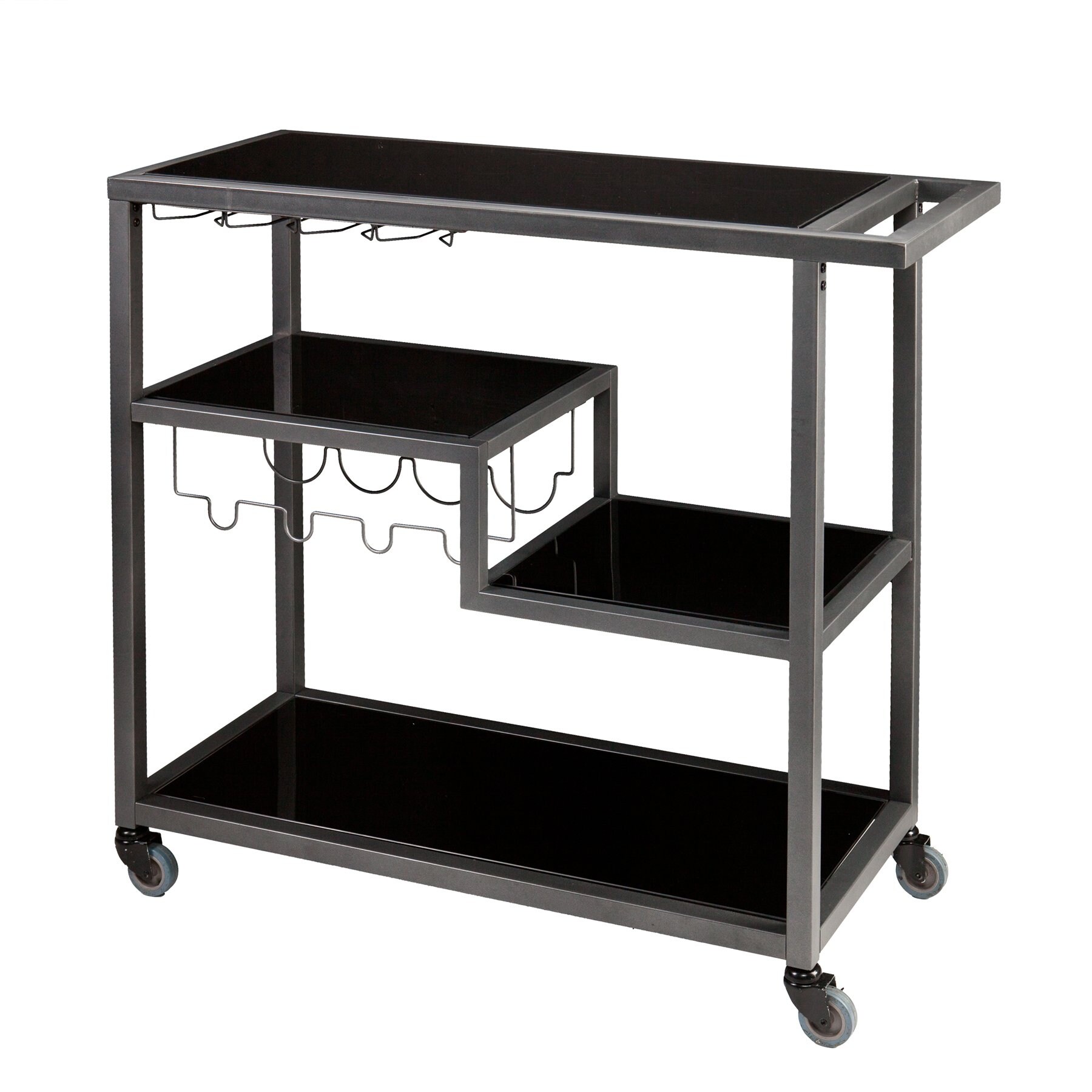 Holly & Martin White Metal Base with Glass Top Kitchen Cart (16-in x 40-in x 37.25-in) Holly & Martin White Metal Base with Glass Top Kitchen Cart (16-in x 40-in x 37.25-in)