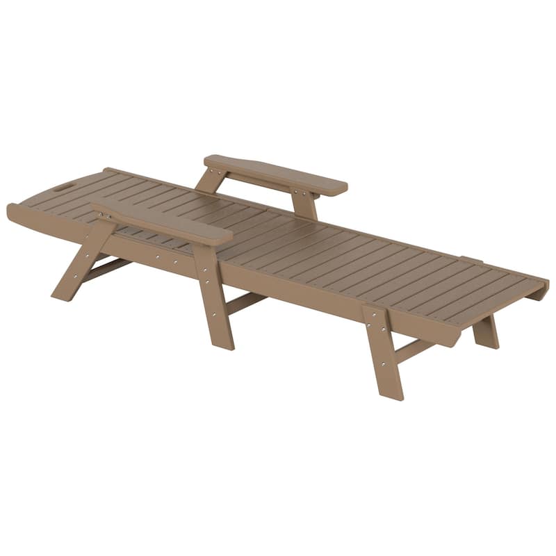 Laguna Hdpe All Weather Outdoor Patio Pool Reclining Chaise Lounge (Set Of 2)