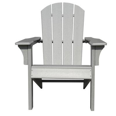 StarX Decor Grey Modern Plastic Outdoor Patio Adirondack Chair