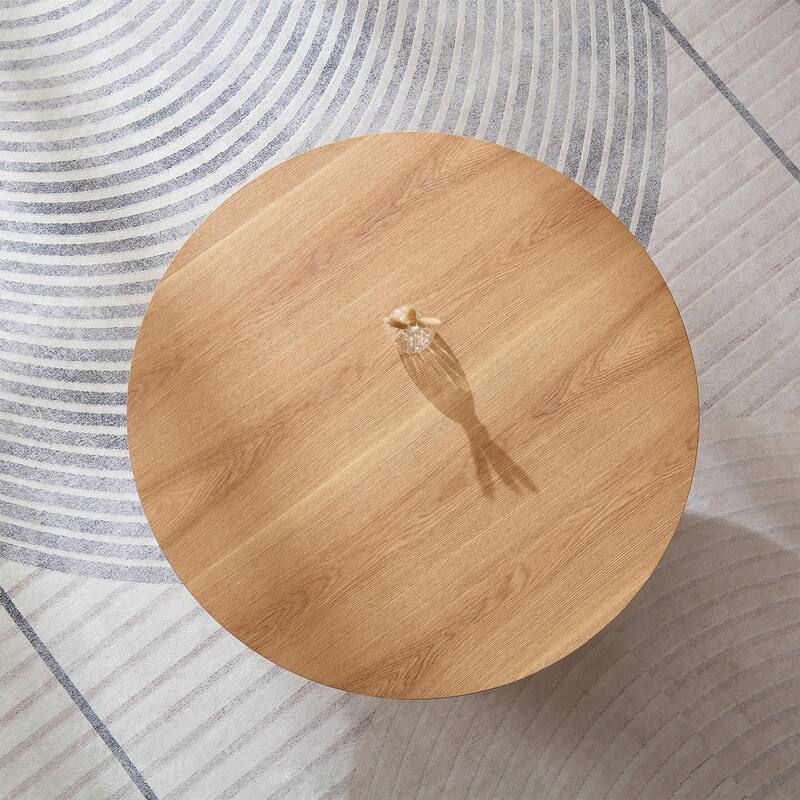 Round Coffee Table, Modern Accent Tea Table for Bedroom, Living Room, Office Apartment