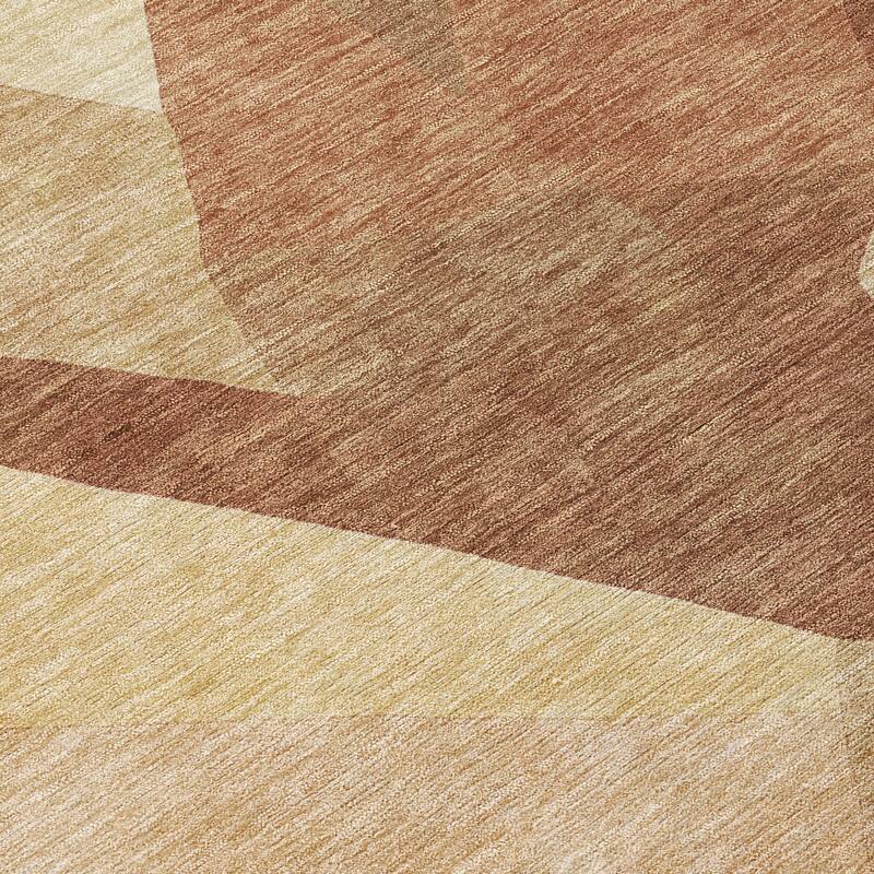 Machine Washable Indoor/ Outdoor Modern Queby Chantille Rug