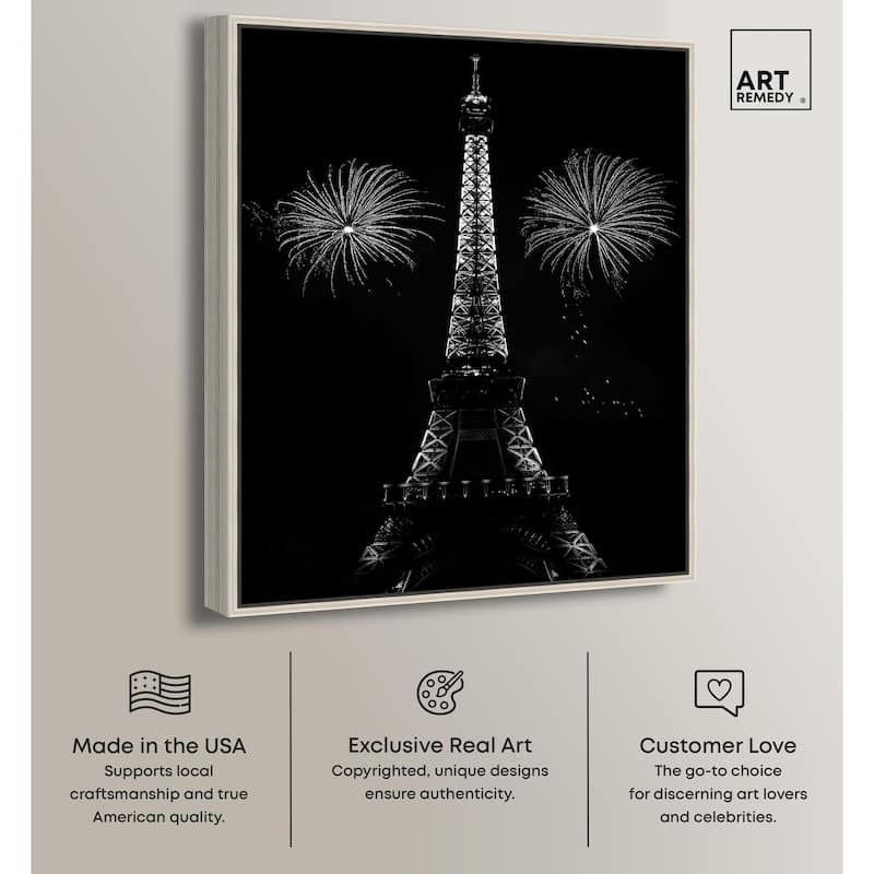 Fireworks Over Paris Canvas by Art Remedy