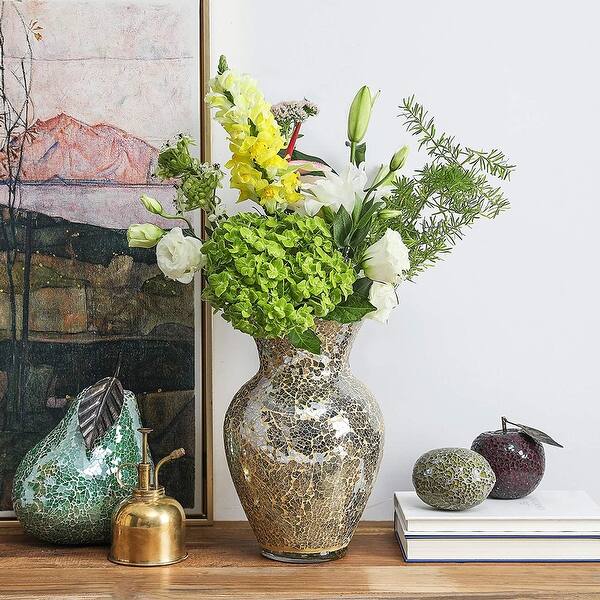 Boho Glass Flower Vase with Rattan Cover, Farmhouse Flower Bud Vase, Round  Decorative Flower Vase Floral Container Flower Bottle for Floral