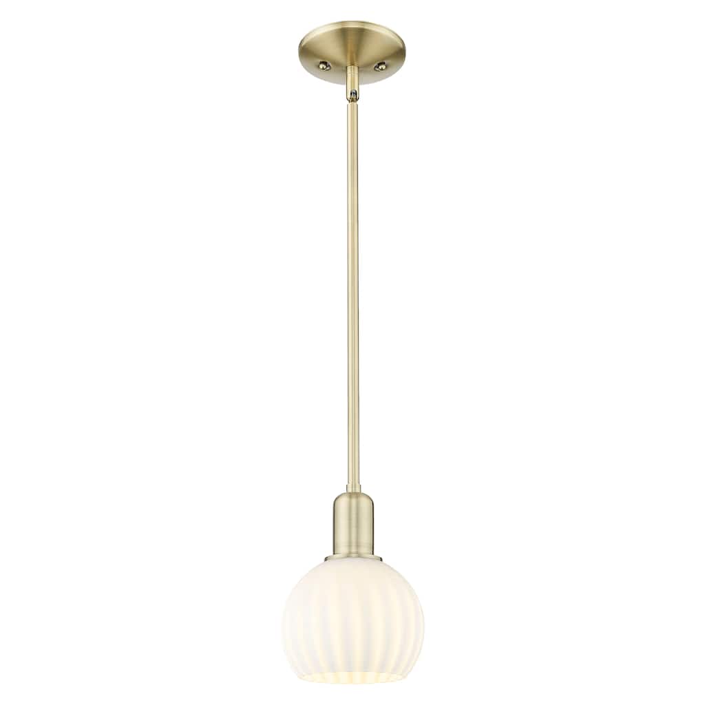 Innovations Lighting Endless Possibilities Arcadia - White Venetian - 1 Light 6" Stem Hung Mini Pendant