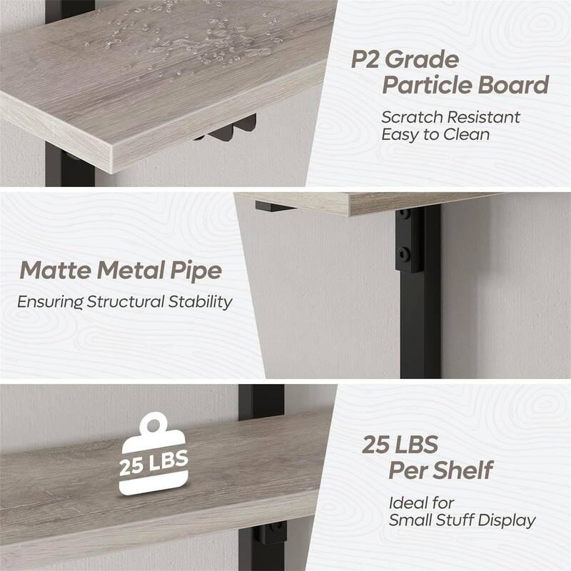 24 inch Kitchen Shelves Wall Mounted - 7.28"D x 23.62"W x 26.18"H