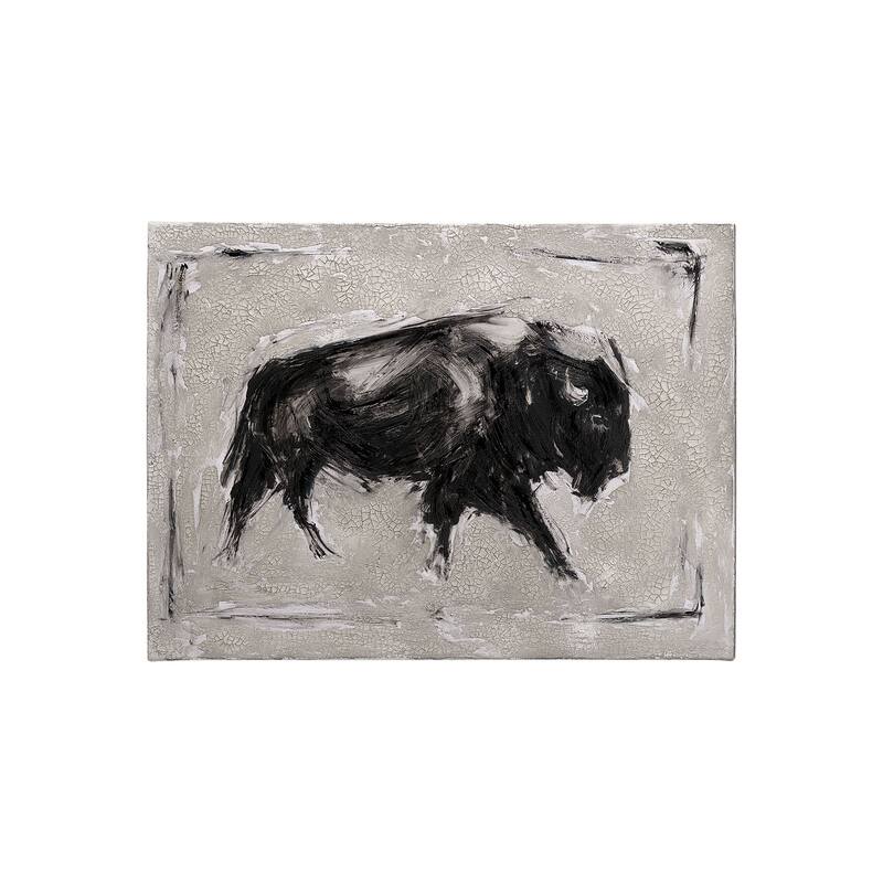 Dynamic Bison I (36 x 27) Canvas Art Print - Small