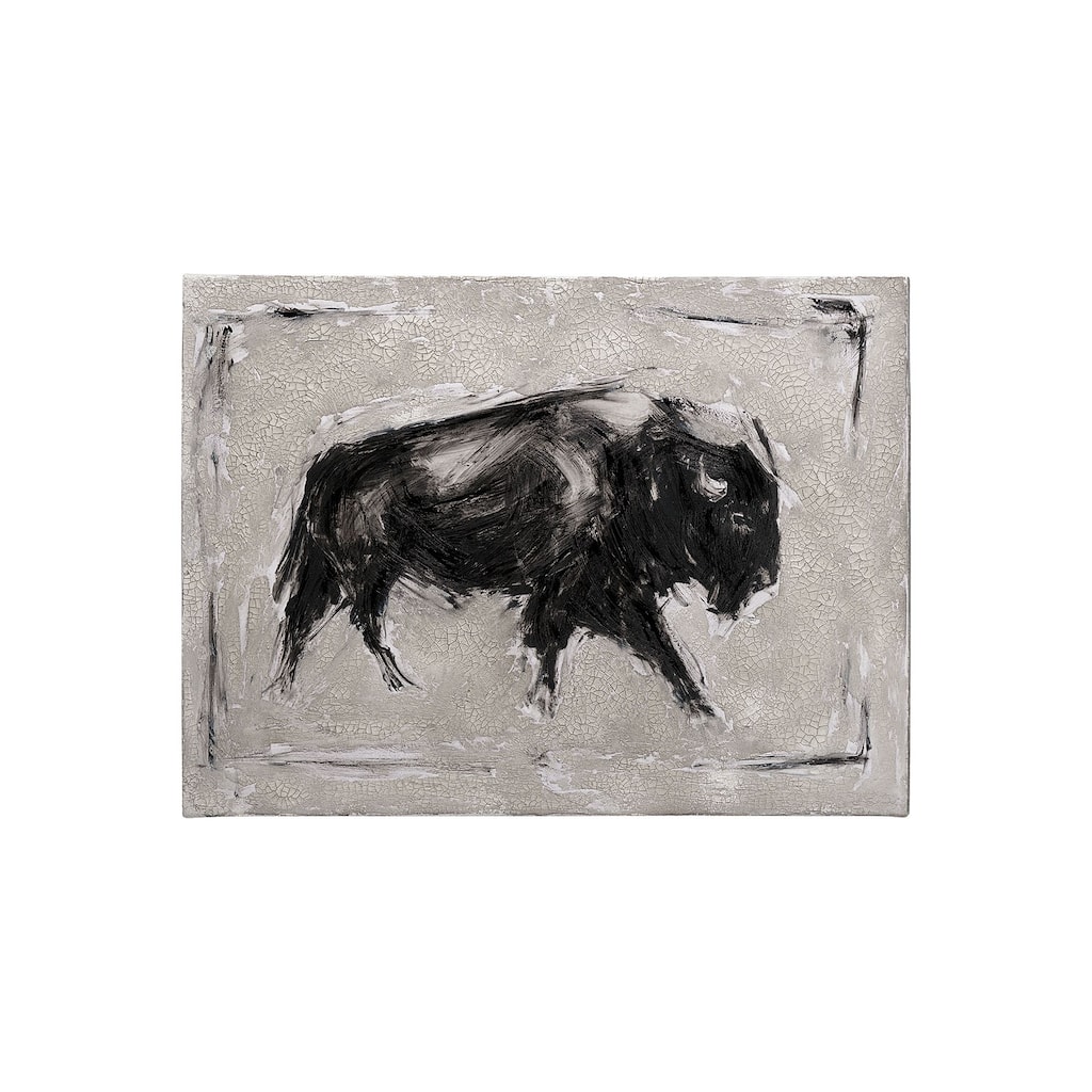 Dynamic Bison I (36 x 27) Canvas Art Print