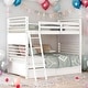 preview thumbnail 20 of 56, Multifunction Twin over Twin Wood Bunk Bed With Two Drawers and Solid Wood