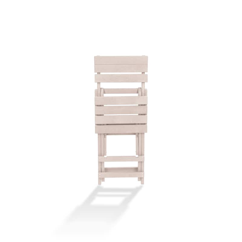 Key West Fully Assembled All-Weather Recycled HDPE Outdoor Folding Bar Stool