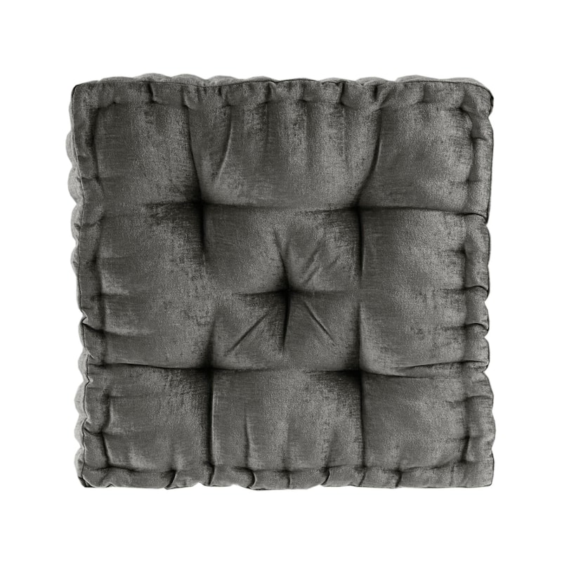 Intelligent Designs Charvi Poly Chenille Square Floor Pillow Cushion