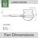 preview thumbnail 7 of 27, Hunter 52" Gilmour Outdoor Low Profile Ceiling Fan with LED Light, Handheld Remote, Damp Rated - Contemporary, Transitional
