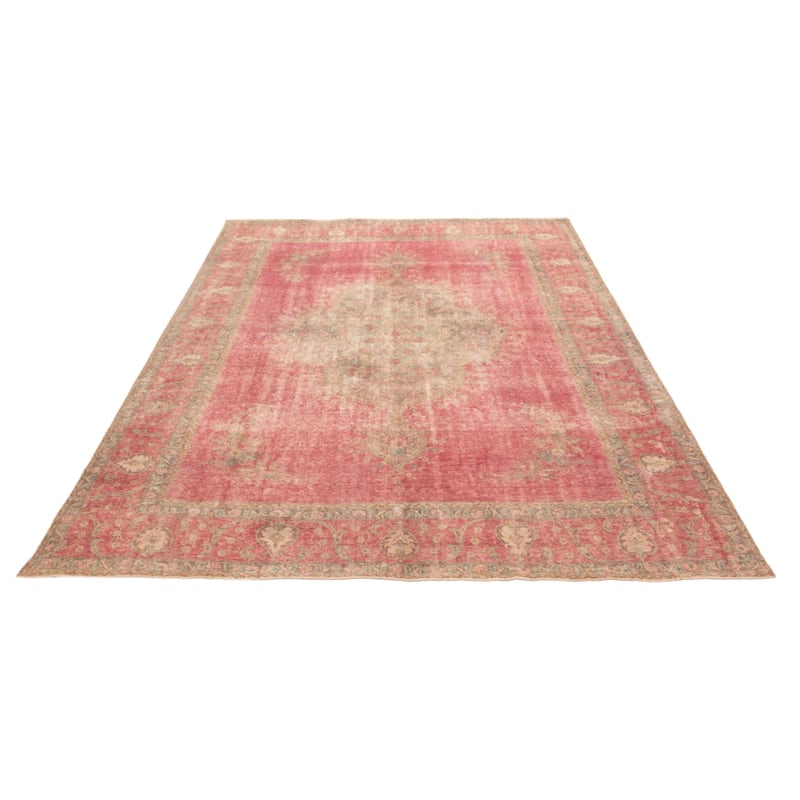 ECARPETGALLERY Hand-knotted Antalya Vintage Dark Pink Wool Rug - 9'6 x 13'1