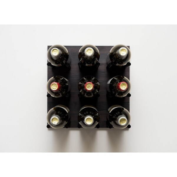 VintageView GNR-VRK Grain and Rod 9 Bottle Capacity Wall Mounted Cork Forward Wine Rack