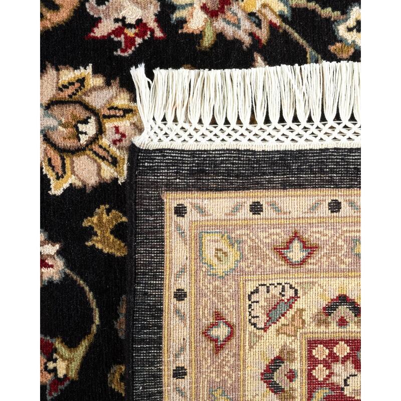 Overton Hand Knotted Wool Vintage Inspired Traditional Mogul Black Area Rug - 9 x 12