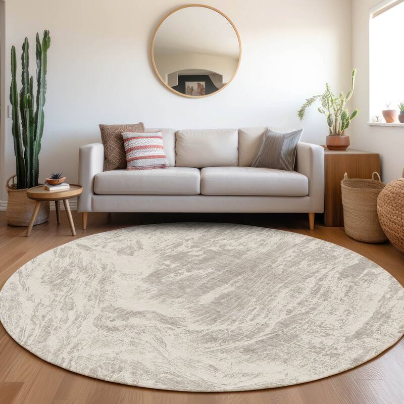 Premium Washable Super Soft Modern Tide Mayfield Rug - Beige - 8' x 8'