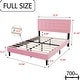 preview thumbnail 44 of 59, alazyhome Upholstered Platform Bed Frame with Button Tufting Headboard