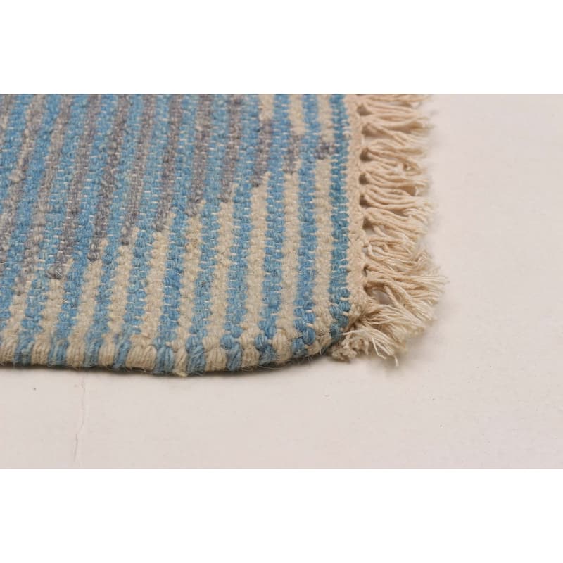 Ankara Denim Blue Kilim 5'5" x 7'10" - 5'5 x 7'10