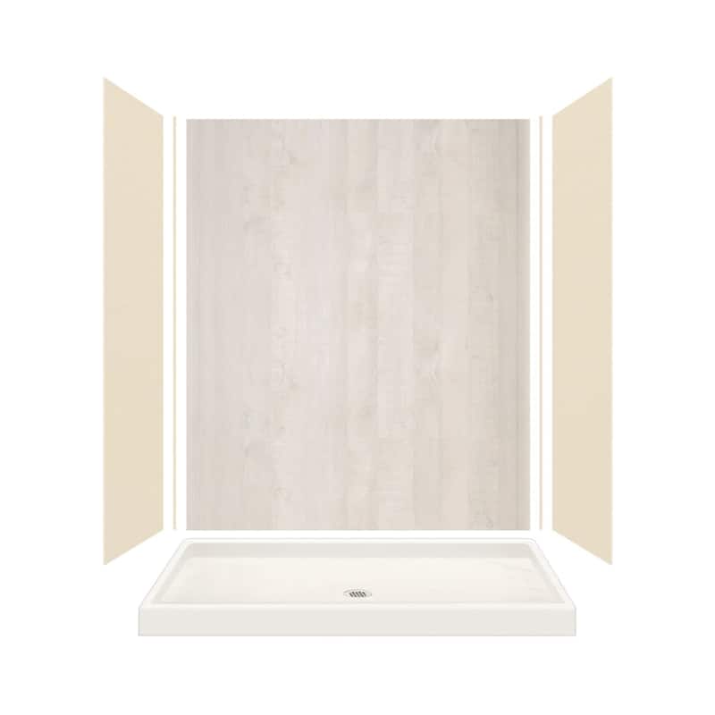 Transolid Expressions 60-in X 32-in X 72-in Glue to Wall Shower Kit - 32" x 60" x 72"