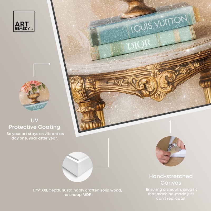 Antique Table Vase Canvas by Art Remedy