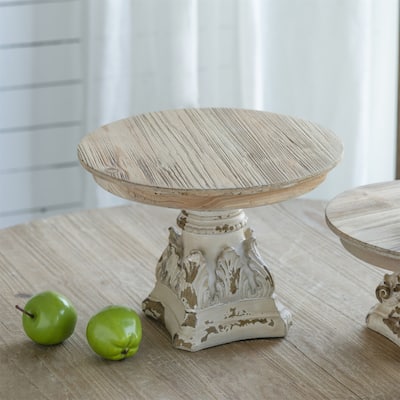 Wood Cake Plate with Magnesium Base