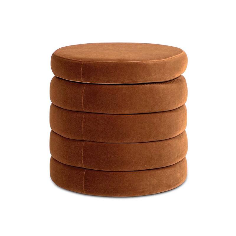 Jennifer Taylor Home Fuji 19" Upholstered Tufted Round Storage Ottoman