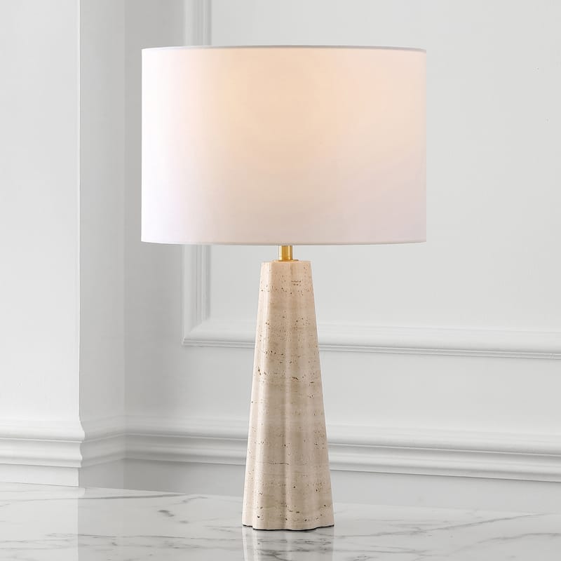 SAFAVIEH Couture Naveen Travertine Table Lamp - 15"W x 15"D x 25"H