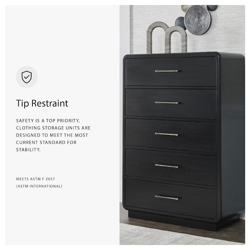 Signature Design by Ashley Rowanbeck Black Chest of Drawers