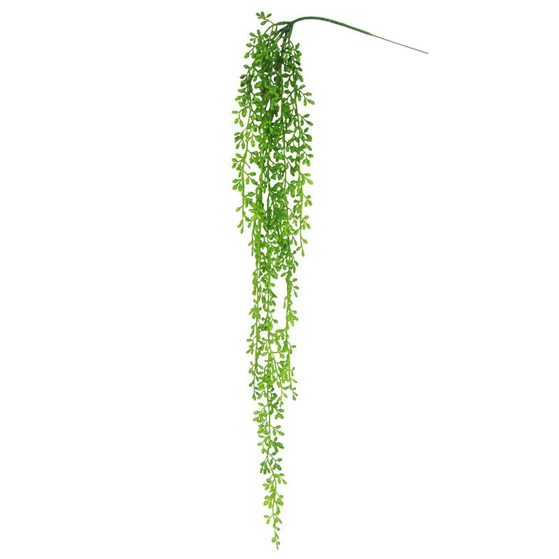 Artificial Hanging Donkey Tail String of Pearls Succulent Stem Plant Greenery Pick Spray Branch 40in - 40" L x 8" W x 4" DP
