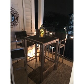 Cape Coral Outdoor 5-piece Aluminum Square Bar Set by Christopher Knight Home
