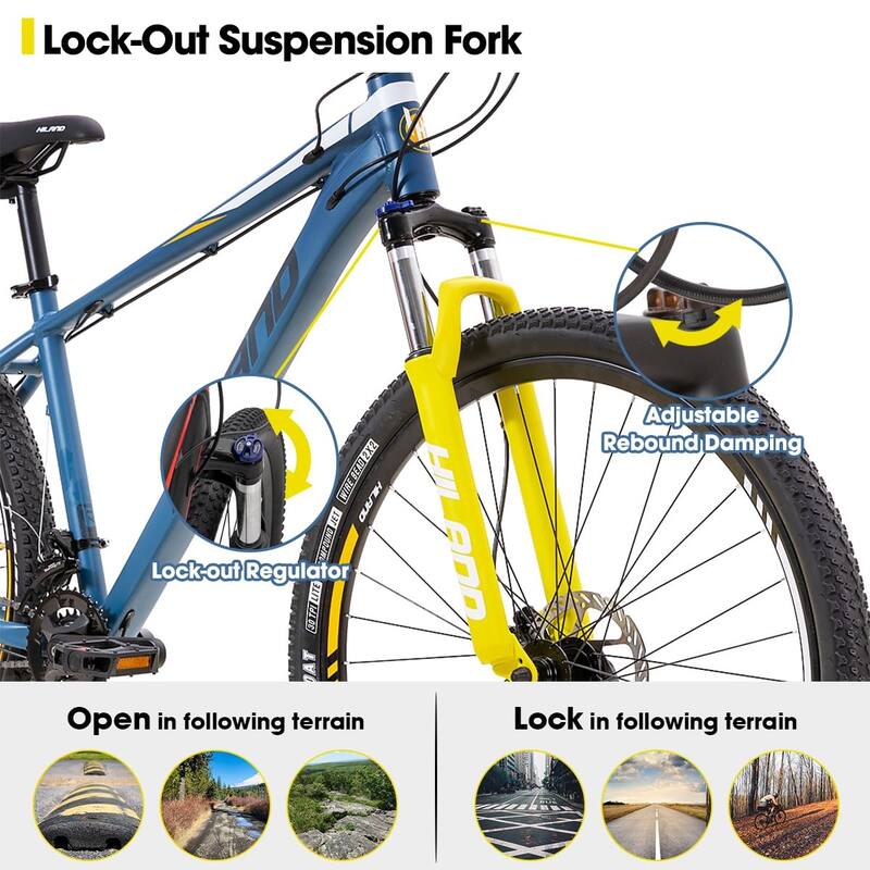 29 Inch Mountain Bike, Front and Rear Hydraulic Disc Brakes, LockOut