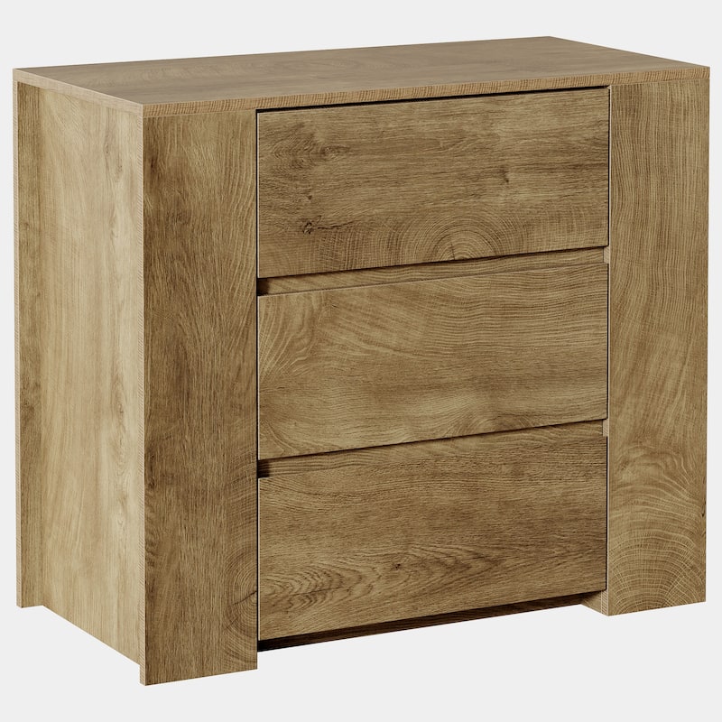 Oversized Nightstand with 3 Drawers, 31.5-Inch Wide Night Stand