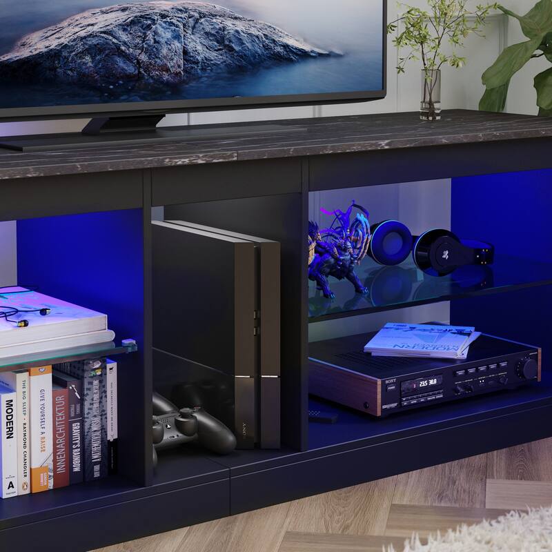 55 inch Entertainment Center LED TV Stand up to 65 Inch TVs for Living Room - 55 inches
