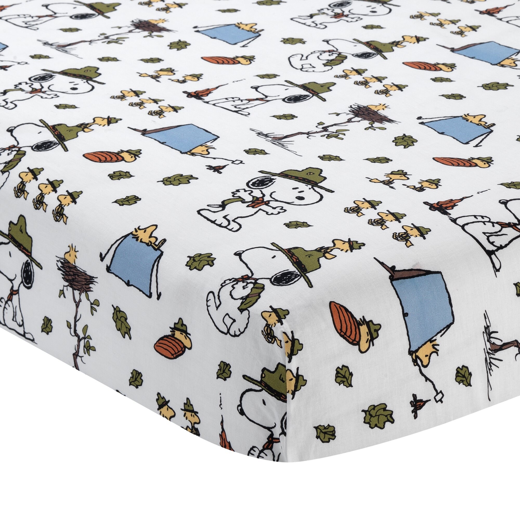 Nursery Crib Bedding Peanuts Snoopys Campout 4 Piece Crib Bedding