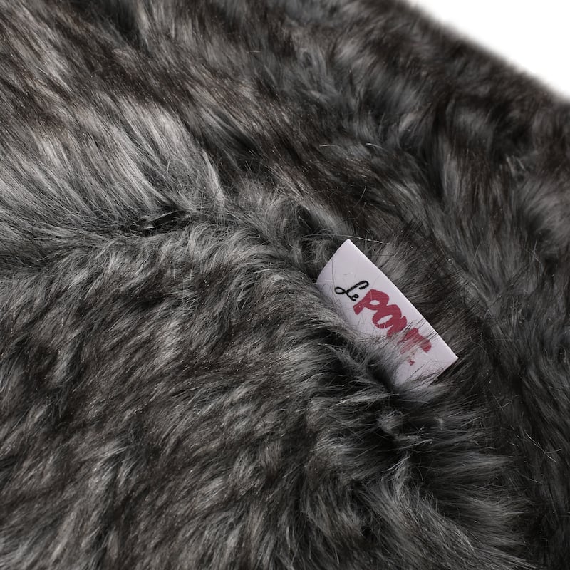 Schley Modern Glam 5 Foot Short Faux Fur Bean Bag by Christopher Knight Home