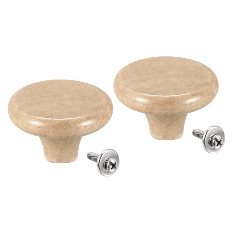 Universal Pot Lid Knob, Wooden Replacement Knob for Pan Pot Cover 2pcs - Wood Color