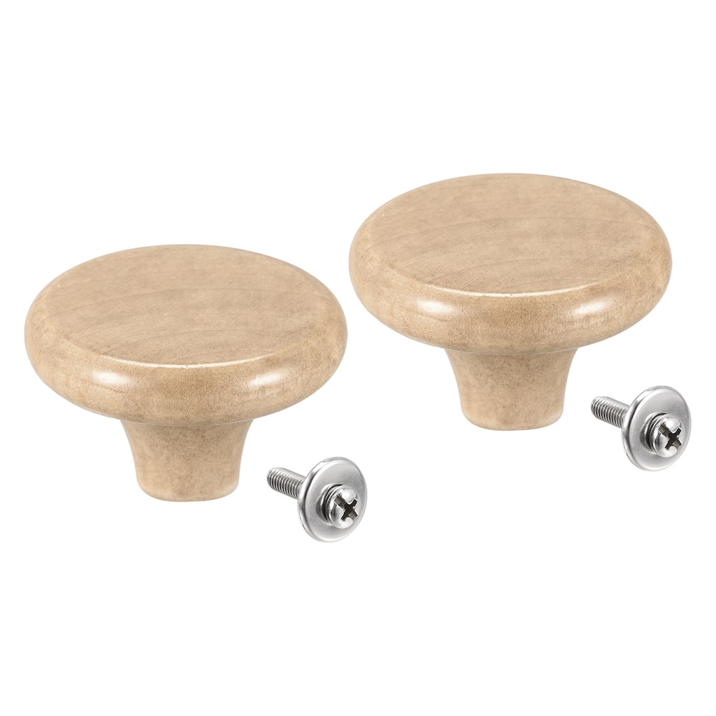Universal Pot Lid Knob, Wooden Replacement Knob for Pan Pot Cover 2pcs - Wood Color