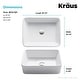 preview thumbnail 19 of 19, Kraus Elavo 19 inch Rectangle Porcelain Ceramic Vessel Bathroom Sink