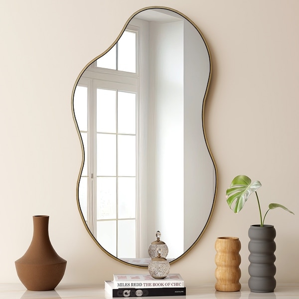 Asymmetrical Wavy Antique Accent Wall Mirror - On Sale - Bed Bath