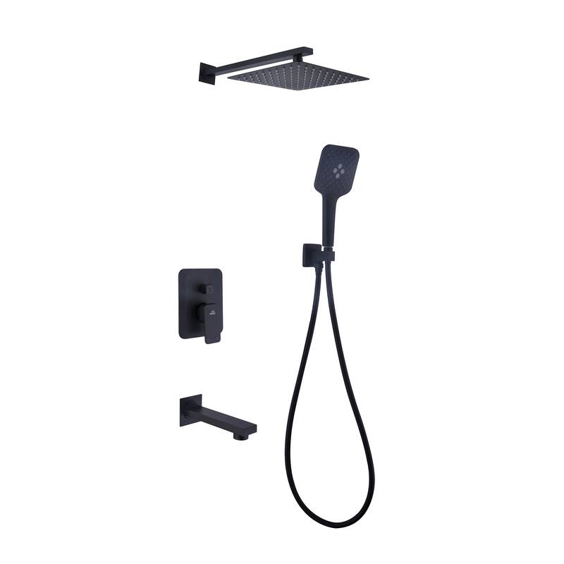 Wall-mounted rain shower faucet with pressure balanced valve