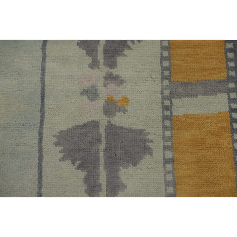 Geometric Gabbeh Vegetable Dye Area Rug Handmade Wool Carpet - 8' 4'' X 5' 11''