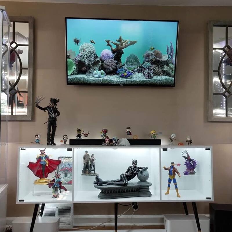 Modern TV Stand for TVs up to 75 Inch with LED Lights